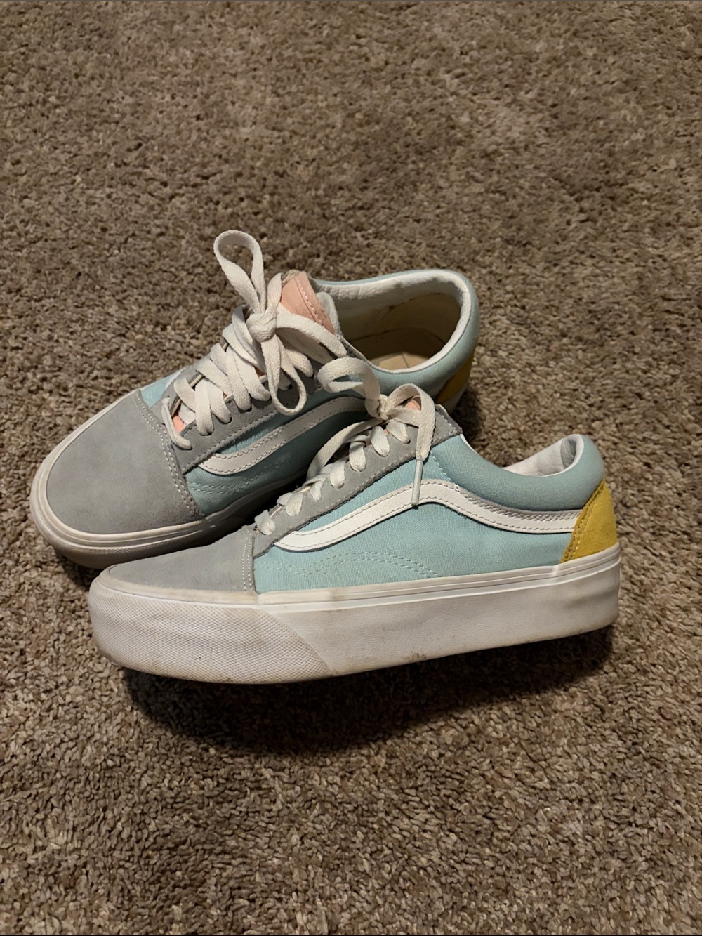 Vans Pastel Mint & Pink Old Skool Sneakers - Picture 2 of 5